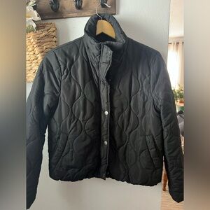 Women  Black Quilted Jacket